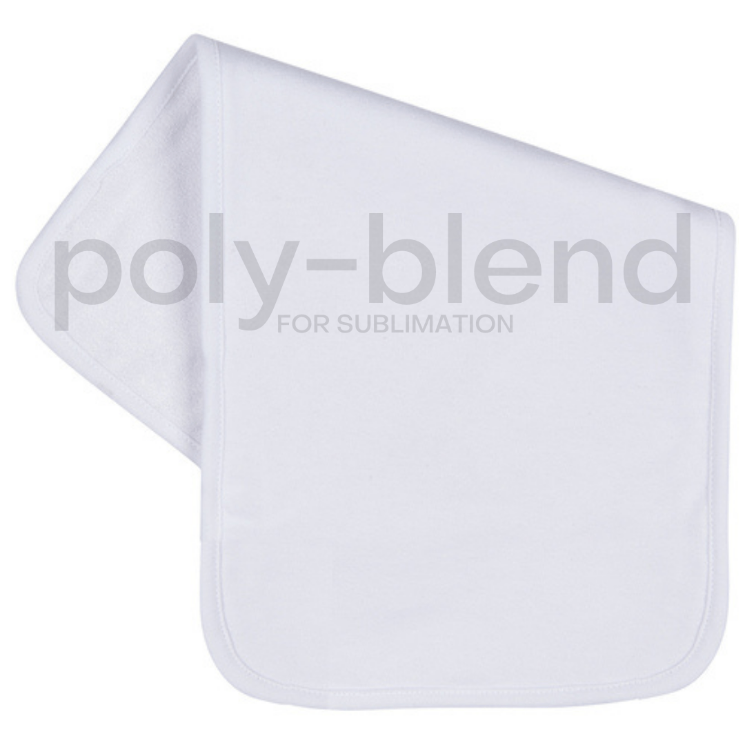 *Sublimation Blanks* Blank Infant Burp Cloth Plain Poly Blend